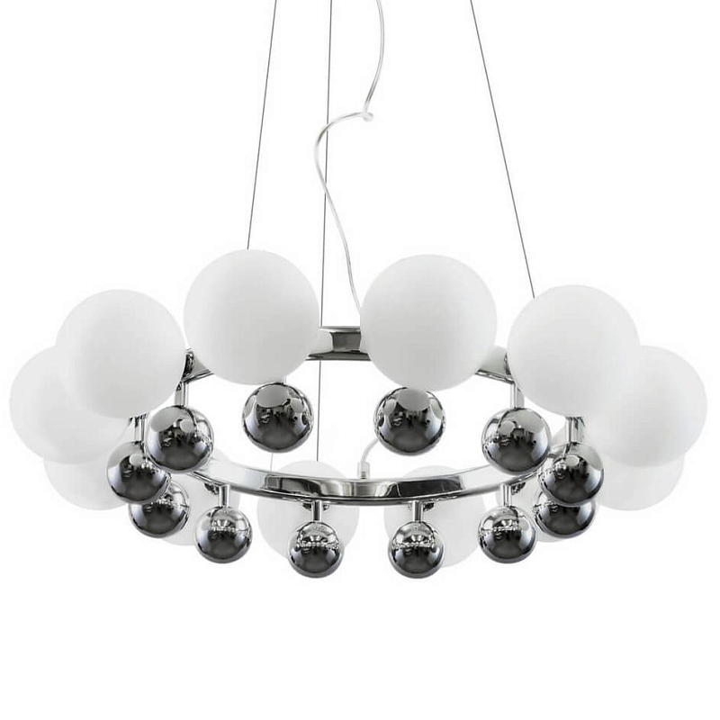 Люстра Pearl Bracelet Chandelier Белый Хром Люстра Pearl Bracelet Chandelier Белый Хром в Липецке | Loft Concept