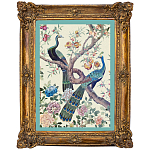 Постер в раме в стиле шинуазри Павлины на дереве Chinoiserie Imperial Garden Peacocks on a Tree Poster варинант исполнения - 1 | Loft Concept в Липецке