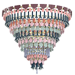 Люстра круглая с декором из разноцветных элементов в виде листьев Changing Seasons варинант исполнения - 2 | Loft Concept в Липецке