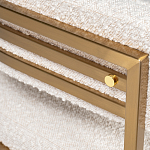 Стул букле бежевый с каркасом цвета матовое золото Tactility варинант исполнения - 3 | Loft Concept в Липецке