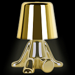 Настольная лампа фигурная золотого цвета с гладким абажуром Высота 17 см Sophia варинант исполнения - 1 | Loft Concept в Липецке