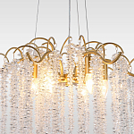 Люстра подвесная с изогнутыми золотистыми элементами и хрустальными подвесками FAIRYTREE Light варинант исполнения - 3 | Loft Concept в Липецке