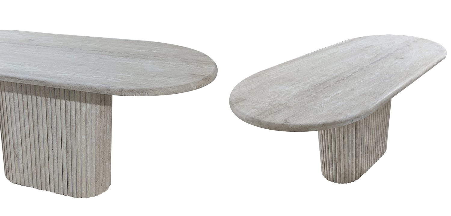 Консоль Annabel Grey Travertine Console Консоль Annabel Grey Travertine Console - Loft-Concept в Липецке