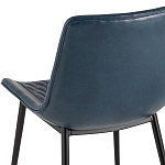 Стул с обивкой из экокожи темно-синего цвета RHOMBUSES UPHOLSTERY варинант исполнения - 7 | Loft Concept в Липецке