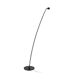 Торшер с изогнутой черной металлической стойкой и цилиндрическим плафоном Davide Groppi варинант исполнения - 8 | Loft Concept в Липецке
