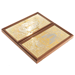 Нарды настольные из натурального камня лазурит и долерит Backgammon from Stone варинант исполнения - 7 | Loft Concept в Липецке