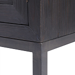 Тумба черная из дерева двухдверная Geometric Double Door Nightstand варинант исполнения - 3 | Loft Concept в Липецке