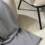 Плед из шерсти мериноса серого цвета 130×180 см Gray Waves варинант исполнения - 5 | Loft Concept в Липецке