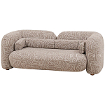 Дизайнерский двухместный диван с мягкими спинкой и подлокотниками светло-коричневый с принтом Madelaine Sofa Cocoa варинант исполнения - 2 | Loft Concept в Липецке