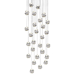 Люстра каскадня с 27-ю прозрачными шарообразными подвесами Bubbles Bocci варинант исполнения - 1 | Loft Concept в Липецке