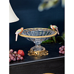 Чаша стеклянная с фигурками разноцветных попугаев на ободке 41 Eden Garden варинант исполнения - 2 | Loft Concept в Липецке