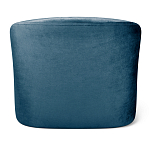 Стул с мягкой синей обивкой из велюра и подъемно-поворотным механизмом на белых колесиках Harper Blue and White варинант исполнения - 3 | Loft Concept в Липецке