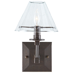 Бра с прозрачным стеклянным абажуром в форме конуса Bartolomeo Bronze варинант исполнения - 2 | Loft Concept в Липецке