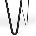 Стол журнальный с круглой столешницей из стекла на 3-х черных ножках Beige Marble варинант исполнения - 6 | Loft Concept в Липецке