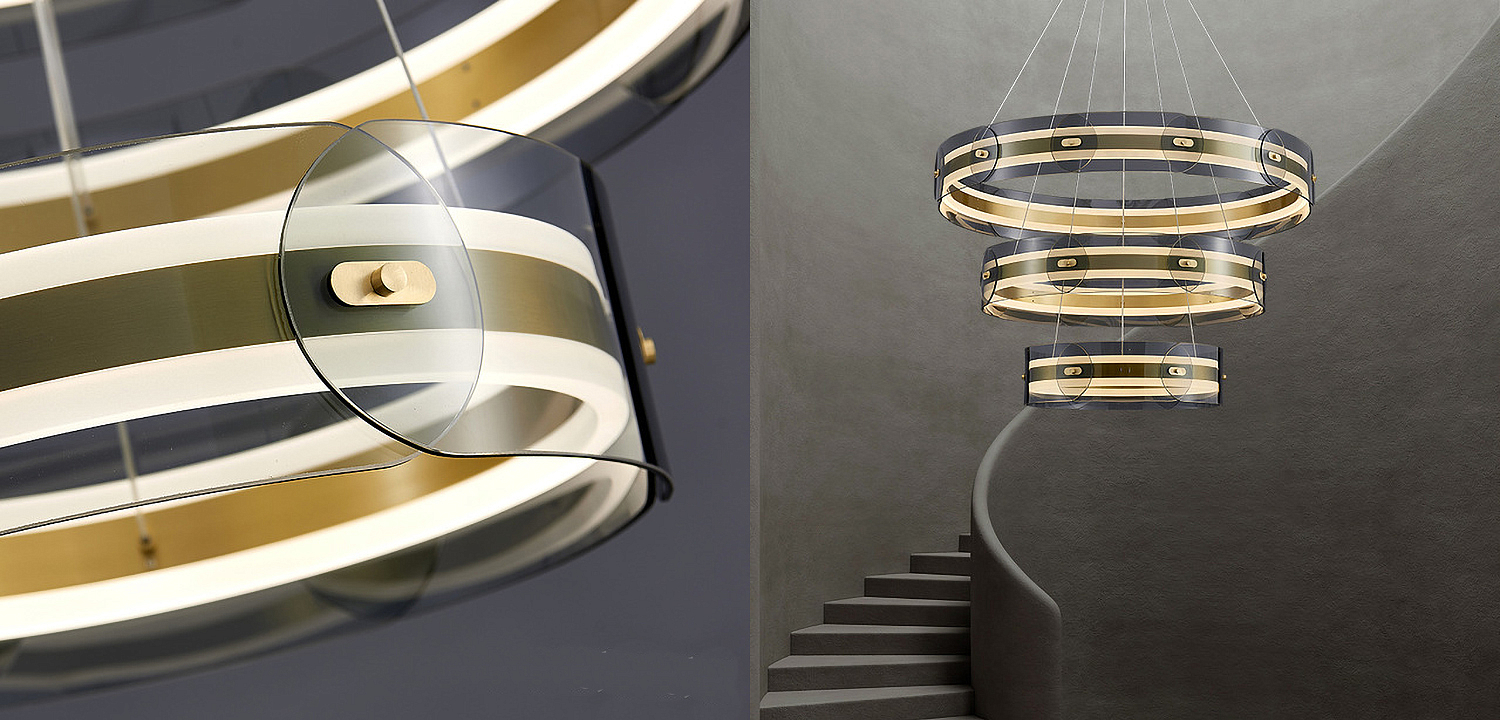 Люстра Gold 3 ring horizontal chandelier Люстра Gold 3 ring horizontal chandelier - Loft-Concept в Липецке