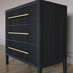 Комод Primo с 3 выдвижными ящиками Черный дуб варинант исполнения - 2 | Loft Concept в Липецке