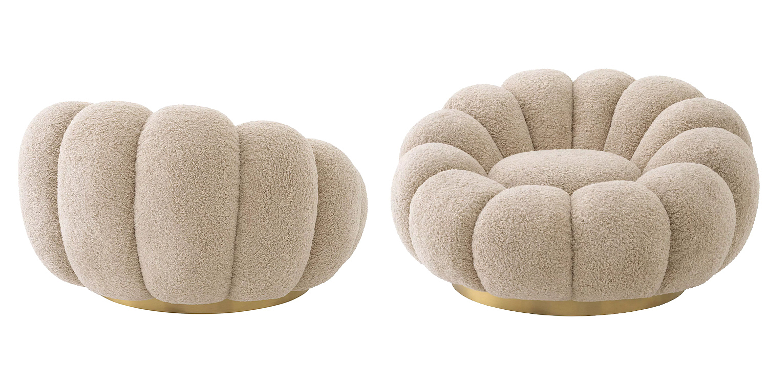 Кресло Eichholtz Swivel Chair Mello Canberra Sand Кресло Eichholtz Swivel Chair Mello Canberra Sand - Loft-Concept в Липецке