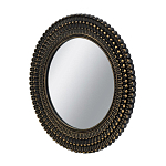 Зеркало круглое с текстурированным дизайном рамы Helios варинант исполнения - 2 | Loft Concept в Липецке