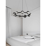 Люстра подвесная светодиодная в форме кольца Gray Ring Chandelier варинант исполнения - 1 | Loft Concept в Липецке
