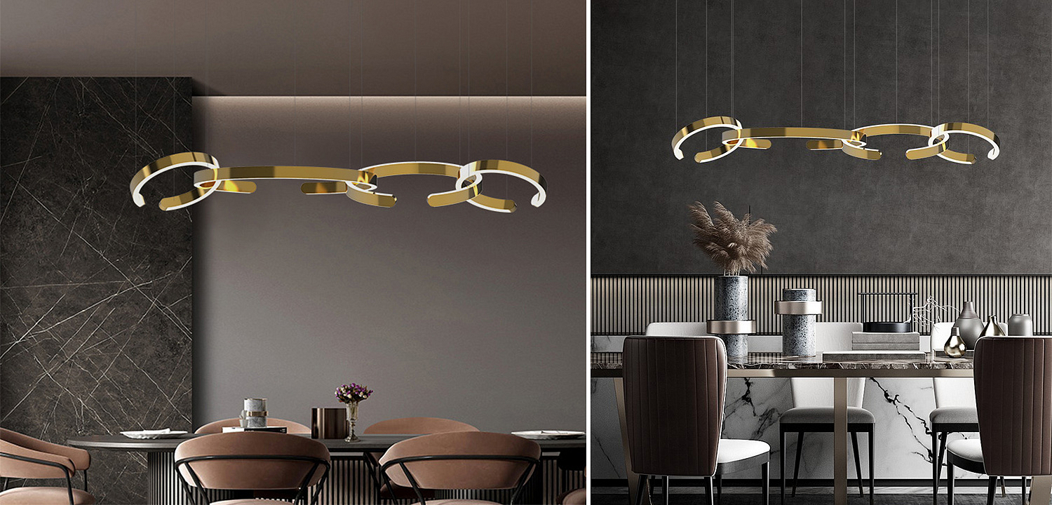 Люстра 4 горизонтальных кольца 4 Horizontal Rings Люстра 4 горизонтальных кольца 4 Horizontal Rings - Loft-Concept в Липецке