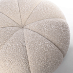 Круглый мягкий пуф с обивкой букле Gabrielle White Boucle Pouf варинант исполнения - 2 | Loft Concept в Липецке