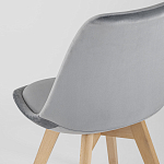 Стул с мягким велюровым сиденьем Arvika Grey варинант исполнения - 6 | Loft Concept в Липецке