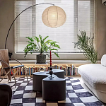 Дизайнерский журнальный стол чёрный изогнутой формы Alefy варинант исполнения - 2 | Loft Concept в Липецке