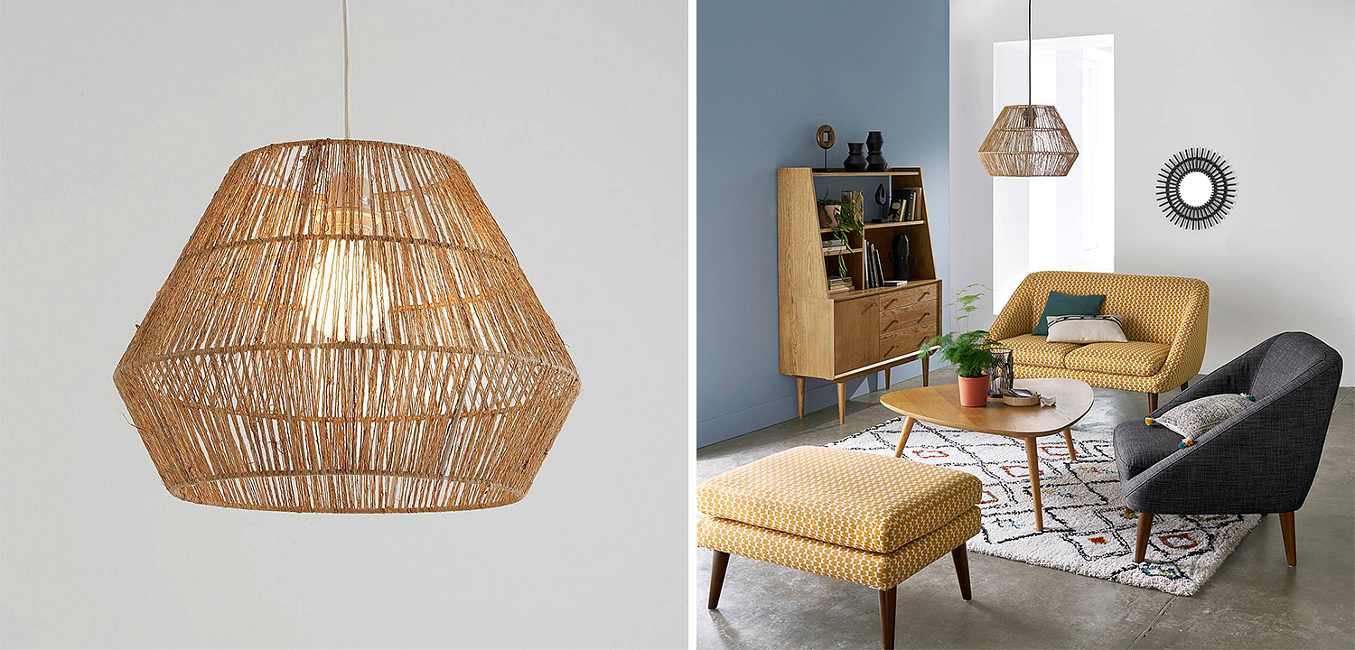 Подвесной светильник Signe Wicker Hemp Beige Подвесной светильник Signe Wicker Hemp Beige - Loft-Concept в Липецке
