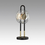 Настольная лампа с черным основанием и золотистым декором Bruno варинант исполнения - 3 | Loft Concept в Липецке