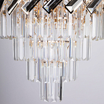 Люстра многоярусная с переплетенными металлическими элементами черного и золотого цвета и прозрачными хрустальными подвесками Empire Chandelier Crystal варинант исполнения - 8 | Loft Concept в Липецке