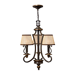 Люстра бронзового цвета с бежевыми абажурами из органзы в классическом стиле Hinkley варинант исполнения - 14 | Loft Concept в Липецке