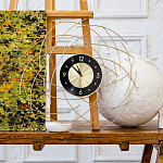 Часы настенные из металла с чёрным циферблатом Current Time варинант исполнения - 4 | Loft Concept в Липецке