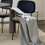 Плед из шерсти мериноса серого цвета 130×180 см Gray Waves варинант исполнения - 4 | Loft Concept в Липецке