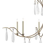 Люстра с прозрачными каплевидными подвесками Elegant Thin Chandelier варинант исполнения - 1 | Loft Concept в Липецке