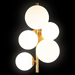 Бра с золотым основанием и 5-ю белыми шарообразными плафонами Bubble варинант исполнения - 1 | Loft Concept в Липецке