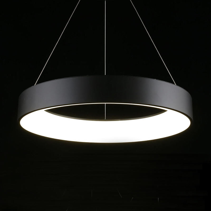 Люстра подвесная светодиодная Black Circle Черный Люстра подвесная светодиодная Black Circle Черный в Липецке | Loft Concept