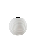 Подвесной светильник со стеклянным рельефным плафоном белый Perforated Glass 25 варинант исполнения - 1 | Loft Concept в Липецке