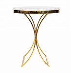 Кофейный столик на подстолье золотого цвета Noelle варинант исполнения - 2 | Loft Concept в Липецке