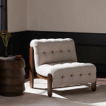 Кресло с деревянным каркасом и обивкой из ткани букле Medieval Furniture варинант исполнения - 2 | Loft Concept в Липецке