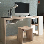 Письменный стол прямоугольный с полочкой под столешницей EcoComb варинант исполнения - 2 | Loft Concept в Липецке