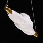 Люстра горизонтальная с волнистым белым плафоном Golden Swirl варинант исполнения - 8 | Loft Concept в Липецке