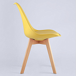 Стул с основой из пластика и мягким сиденьем Arvika Yellow варинант исполнения - 3 | Loft Concept в Липецке