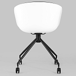 Офисное кресло из пластика с мягким сиденьем Eggshell Black варинант исполнения - 5 | Loft Concept в Липецке