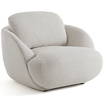 Полукруглое кресло из обивки меланж Halle Melange Armchair варинант исполнения - 1 | Loft Concept в Липецке