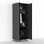 Двухдверный шкаф цвета графит Strict Lines варинант исполнения - 3 | Loft Concept в Липецке