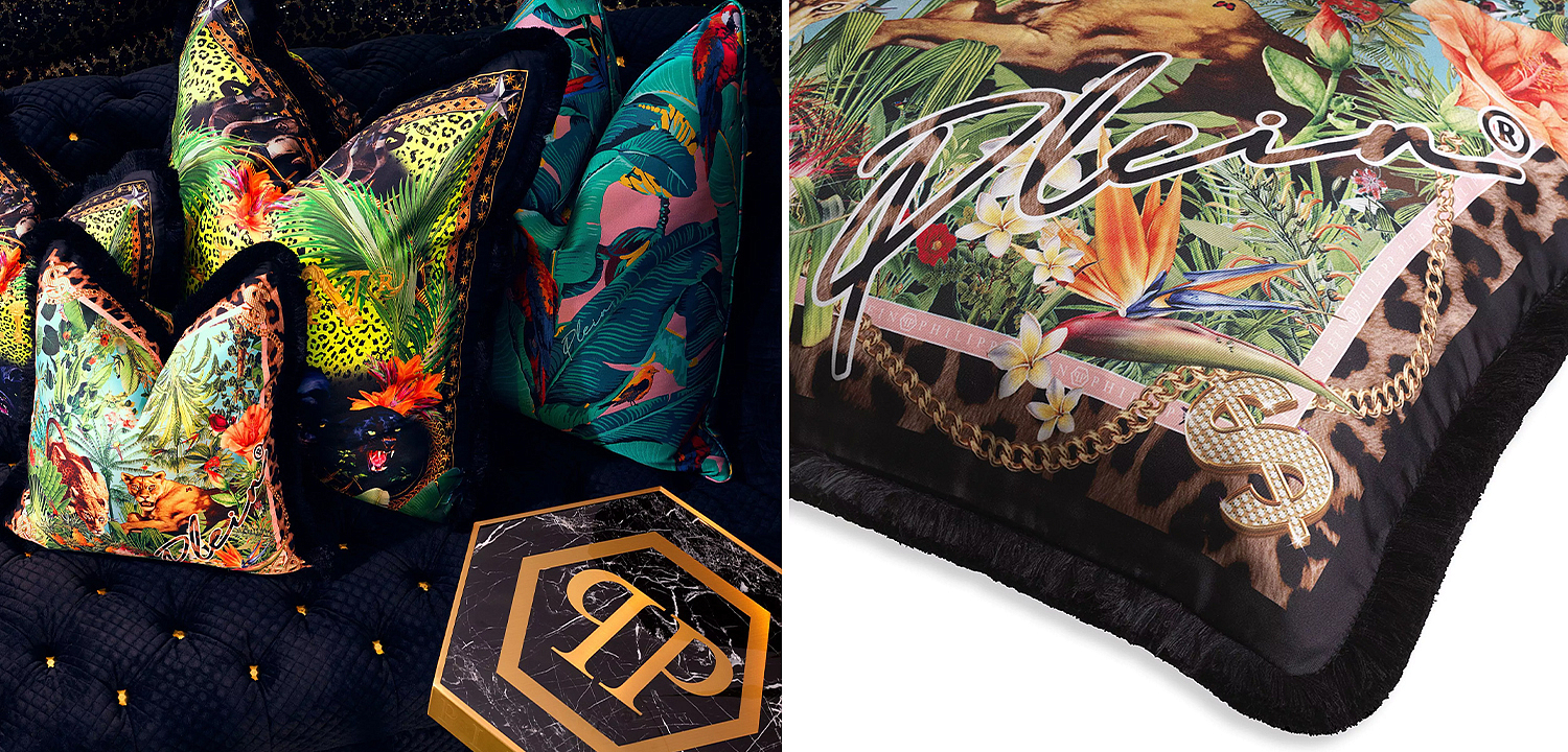 Подушка Philipp Plein Cushion Silk Exotic 50 x 50 Подушка Philipp Plein Cushion Silk Exotic 50 x 50 - Loft-Concept в Липецке