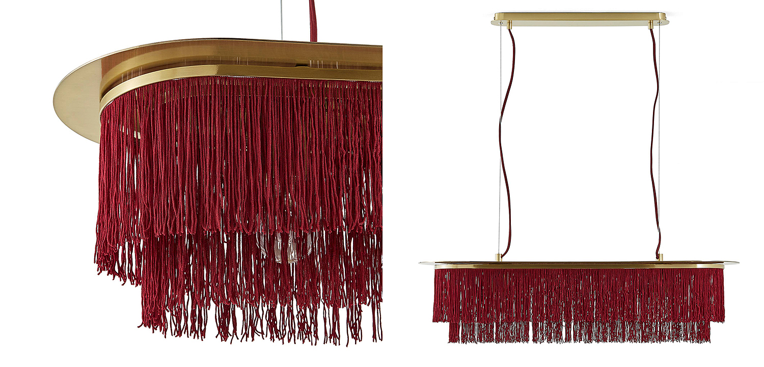 Люстра Houtique Linear Chandelier Burgundy Люстра Houtique Linear Chandelier Burgundy - Loft-Concept в Липецке