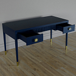 Письменный стол Elsa Dreams Blue Шпон дерево с двумя ящиками варинант исполнения - 3 | Loft Concept в Липецке