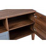 ТВ-тумба серая из массива бука с 2-мя дверками и ящиком Wenge Light варинант исполнения - 5 | Loft Concept в Липецке