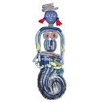 Кукла из одежды и павлопосадских платков Rusalka Blue Jeans варинант исполнения - 1 | Loft Concept в Липецке